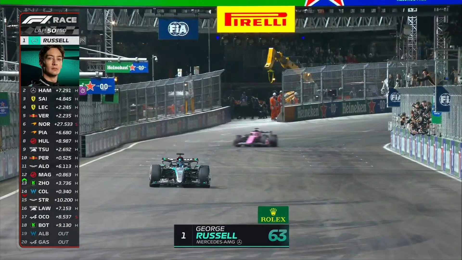 法拉利鏖战梅赛德斯，拉塞尔关键制胜的简单介绍